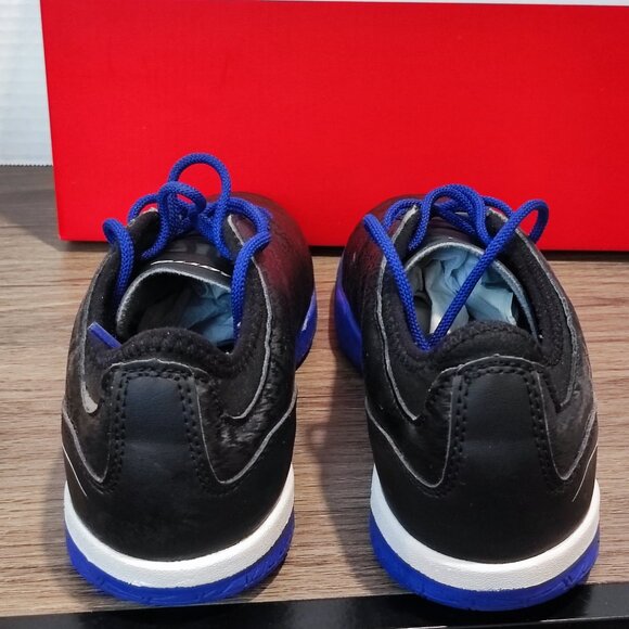 Lotto Swift Speed indoor soccer / sport shoes black with blue sole unisex size 4 - Picture 6 of 10